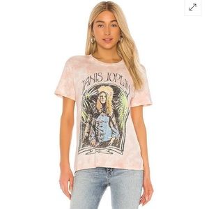 DAYDREAMER Janis Joplin Pink Oversized Graphic T-Shirt - Size XS